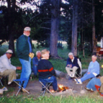 People Around the Campfire - Camping in Yellowstone