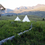 Two Tepees - camping trips in Yellowstone