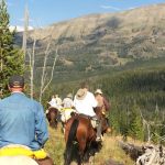 Horseback Riders on the Move - Yellowstone horse pack trips