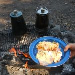 Breakfast - Ham and Eggs - Yellowstone Camping trips