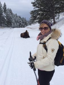 Woman and Bison